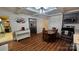 Bright kitchen with stainless steel appliances, gray cabinetry, and coffee bar is perfect for modern living at 140 Dalu Ln, Harmony, NC 28634