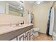 Bathroom with peach-colored vanity, toilet, tub and shower combo at 141 Porter Rd, Statesville, NC 28625