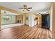 Spacious area with both hardwood and carpet flooring including a kitchen and living room at 141 Porter Rd, Statesville, NC 28625