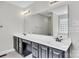 Bathroom features a dual sink vanity with large mirror and lots of storage plus a separate shower and tub at 2005 Schofield Pl, Salisbury, NC 28144