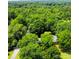 Stunning aerial view of a wooded property with mature trees and a private driveway at 2618 Pineview Dr, Lancaster, SC 29720