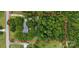 Aerial view of a wooded property with a home, outlined to show lot boundaries at 2618 Pineview Dr, Lancaster, SC 29720