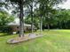 Green backyard surrounded by mature trees at 2618 Pineview Dr, Lancaster, SC 29720