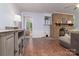 Living room showcasing a brick fireplace, mantel, and views of front entry at 2618 Pineview Dr, Lancaster, SC 29720