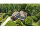 Stunning aerial view of a home surrounded by mature trees and lush greenery at 3009 Botetourt Ct, Weddington, NC 28104