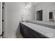 Clean bathroom with a granite countertop vanity and modern finishes at 3009 Botetourt Ct, Weddington, NC 28104