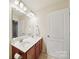 A bathroom with a double sink vanity and enclosed toilet at 3013 Coventry Commons Dr, Mint Hill, NC 28227