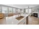 Beautiful kitchen featuring a large island, modern sink, and an open concept design at 3013 Coventry Commons Dr, Mint Hill, NC 28227