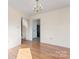 Bright dining area featuring hardwood floors and neutral paint at 4499 Briarcreek Rd, Maiden, NC 28650