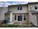 Patio area shows sliding glass door entry, an air conditioning unit, and gas meters at 4728 Cottage Oaks Dr, Charlotte, NC 28269
