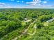 A scenic aerial view of the greenbelt area that runs through the neighborhood at 4848 Fonthill Ln, Charlotte, NC 28210