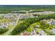 Expansive aerial view of a neighborhood surrounded by lush green trees and well maintained roads at 6261 Six String Ct, Fort Mill, SC 29708
