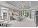 Spacious main bedroom featuring a sitting area, tray ceiling and lots of natural light at 7412 Sahalee Dr, Denver, NC 28037