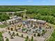 Aerial view of the apartments including the expansive parking lot and landscaping at 807 Herrons Ferry Rd, Rock Hill, SC 29730