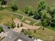 Aerial view of neighborhood with green space and park at 807 Herrons Ferry Rd, Rock Hill, SC 29730