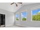 Serene bedroom with vaulted ceiling, three windows, and a closet at 807 Herrons Ferry Rd, Rock Hill, SC 29730