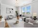 Bright living room with modern furnishings, a statement chandelier, and an abundance of natural light at 807 Herrons Ferry Rd, Rock Hill, SC 29730
