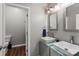 Modern bathroom with double sinks, stylish fixtures, and plenty of counter space at 85 Ruritan Park Rd, Stony Point, NC 28678