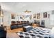 Home theater features reclining seating, movie posters, ceiling fan, and a TV at 10903 Skymont Dr, Huntersville, NC 28078