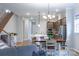 Open layout connects the kitchen to the dining area and living space at 1124 Greenbridge Dr, Matthews, NC 28105