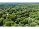 Aerial shot showcasing a neighborhood nestled within lush greenery, with mature trees at 116 Oak Creek Dr, Charlotte, NC 28270