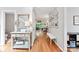 Inviting foyer with hardwood floors, decorative accents, and a view into the living space at 116 Oak Creek Dr, Charlotte, NC 28270