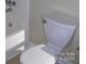 A cozy full bath includes a standard-size toilet and bathtub at 134 Crystal Cir, Mooresville, NC 28117