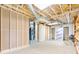Unfinished basement with insulated ceiling, exposed ductwork, and framed walls ready for customization at 201 Forest Rd, Taylorsville, NC 28681