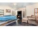 Spacious main bedroom featuring hardwood floors, a comfortable bed, and vaulted ceiling at 2206 Waters Trail Dr, Charlotte, NC 28216