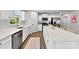 Elegant white kitchen with stainless steel appliances, quartz countertops, and ample cabinet space at 2217 Goldwood Dr, Charlotte, NC 28215