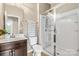 Clean bathroom with modern fixtures and a glass-enclosed shower at 2522 Richland Balsam Dr # 450, Fort Mill, SC 29715