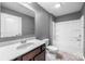 Well-lit bathroom with a single sink, modern fixtures, and a bathtub at 3053 Riker St, Clover, SC 29710