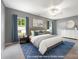 Serene main bedroom with cool grey walls, white trim, and blue accents provides a calm and stylish retreat at 3053 Riker St, Clover, SC 29710
