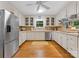Well-equipped kitchen with stainless steel appliances, white cabinetry, and tile countertops at 3225 Mill Pond Rd, Charlotte, NC 28226