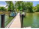 View down the dock with plenty of space and seating to enjoy the lake at 3248 Lake Shore S Rd, Denver, NC 28037