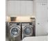 Efficient laundry room features modern washer and dryer, ample storage, and bright lighting at 3721 Conway Ave, Charlotte, NC 28209