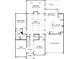 Detailed first-floor floor plan showcasing the layout with bedroom, kitchen, living, and dining areas at 403 Balboa St, Matthews, NC 28104