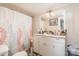 Functional bathroom with a shower/tub, vanity, and tile walls at 4059 10Th Avenue Sw Dr, Hickory, NC 28602