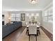 Open concept dining area featuring a dining table with gray chairs at 505 Belle Grove Dr, Lake Wylie, SC 29710