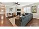 Inviting living room featuring a fireplace, plush seating, and stylish decor for comfortable living at 505 Belle Grove Dr, Lake Wylie, SC 29710