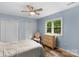 Bright bedroom features natural light, new flooring, and closet at 5317 Black Oak Ln # 11, Waxhaw, NC 28173