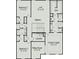 Floorplan featuring two bedrooms, a sitting room, and laundry at 5655 Arnold Way, Mount Pleasant, NC 28025