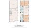 Combined floor plans showing layout of both the first and second levels, including room dimensions at 5811 Mantle Way, Kannapolis, NC 28081