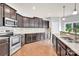 View of kitchen with stainless steel appliances and ample counter space for easy cooking and entertaining at 7101 Agnew Dr, Charlotte, NC 28273
