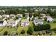 Overhead view of the property, highlighting the landscaped yard and community amenities at 1035 Ivey Ct, Indian Land, SC 29707