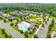 Aerial view of a Gathering-friendly neighborhood featuring a community pool, playground, and green spaces at 1035 Ivey Ct, Indian Land, SC 29707