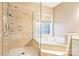 Bathroom with soaking tub, tile shower and a neutral color palette at 105 Prairie Rose Ct, Waxhaw, NC 28173