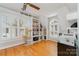 Bright office space with natural light, hardwood floors and custom built-in shelving at 141 Eastover Se Dr, Concord, NC 28025