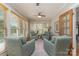 Cozy sun room with natural light and four comfortable armchairs is perfect for relaxation at 141 Eastover Se Dr, Concord, NC 28025