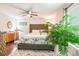 Comfortable bedroom with a ceiling fan, natural light, and tasteful furnishings at 1804 Fairlawn Ct, Rock Hill, SC 29732